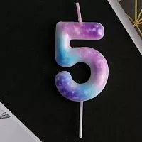 Свеча цифра "5" Disco