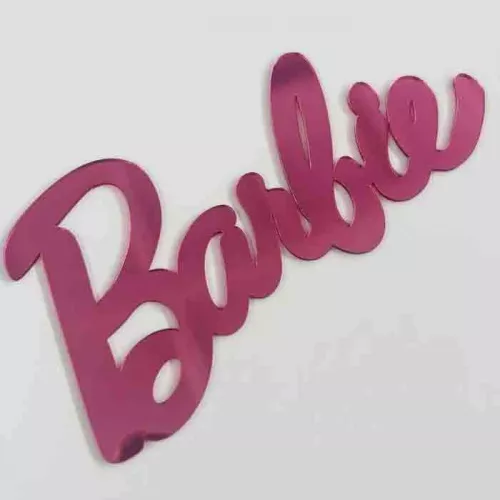 Зеркальный акриловый топпер "Barbiе" (Барби) малиновый Зеркальный акриловый топпер "Barbiе" (Барби) малиновый