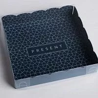 Коробка для кондитерских изделий  "Present", 15*15*3см
