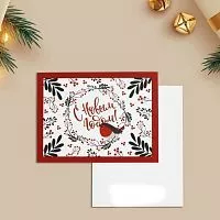 Открытка-мини "Новогодний венок", 8*6см