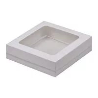 Коробка для клубники в шоколаде, 200*200*40мм, белая