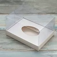 Коробка для половинки шоколадного яйца с прозр. крышкой 25*18*12см