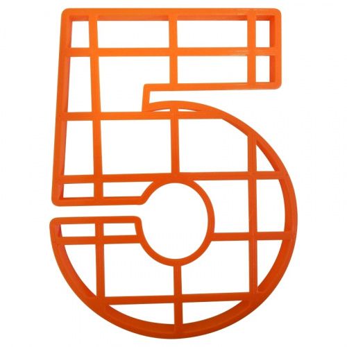 Пластик. форма для торта "Цифра 5" 25см