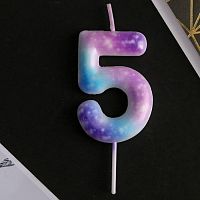 Свеча цифра "5" Disco