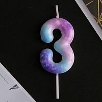 Свеча цифра "3" Disco