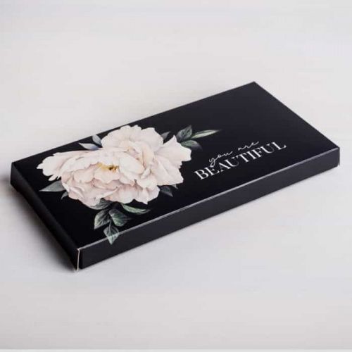 Коробка для плитки шоколада You are Beautiful 17,3*8,8*1,5см Коробка для плитки шоколада You are Beautiful 17,3*8,8*1,5см