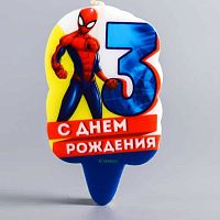 Свеча №3 "С Днем Рождения", Человек-паук
