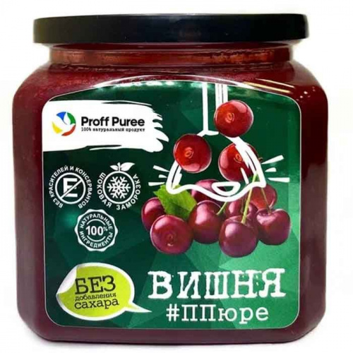 Пюре замороженное Вишня Proff Puree (Без сахара), 500г Пюре замороженное Вишня Proff Puree (Без сахара), 500г