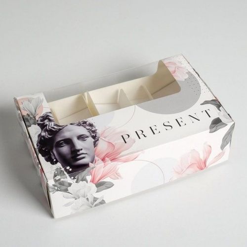 Коробка для эклеров с вкладышами "Present", 25,2*15*7см Коробка для эклеров с вкладышами "Present", 25,2*15*7см