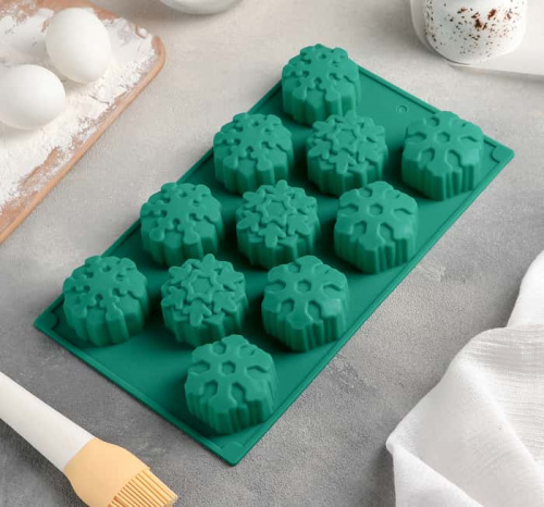 Силиконовая форма "Снежинки" 30*17*3,5см Силиконовая форма "Снежинки" 30*17*3,5см