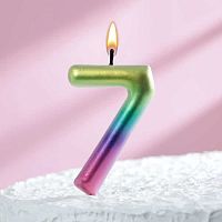 Свеча цифра "7", Гигант акварель