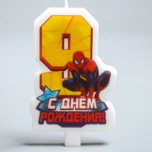 Свеча в торт "Человек паук №9" Свеча в торт "Человек паук №9"
