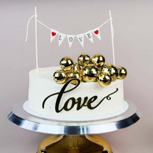 Топпер - гирлянда на торт "Love" Топпер - гирлянда на торт "Love"
